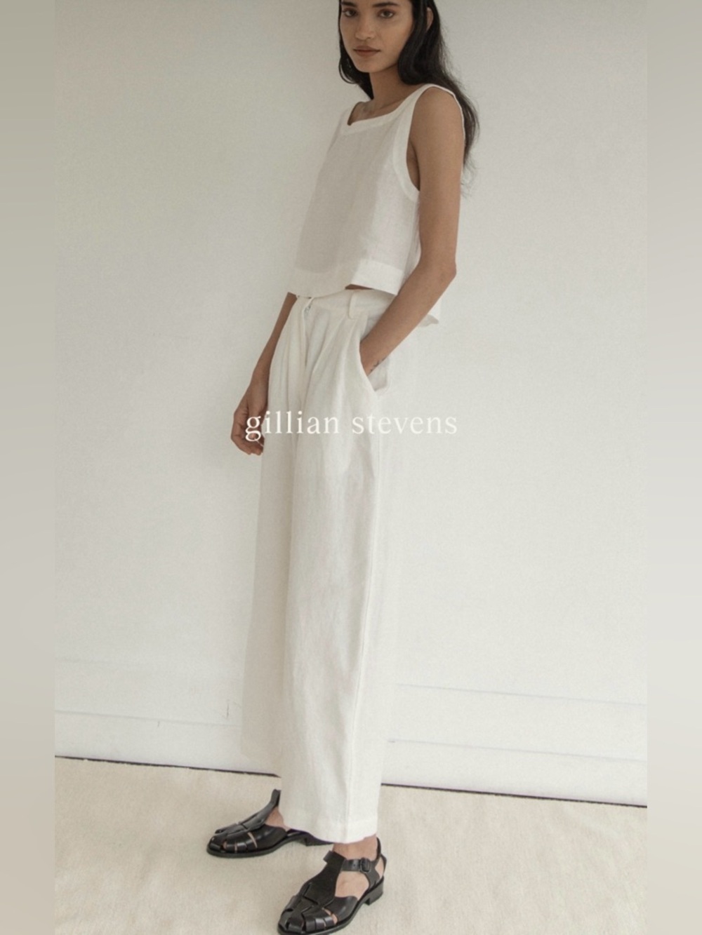 Gillian Stevens Andy trouser in salt size 2